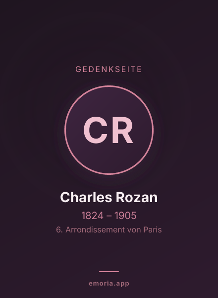 Gedenkportrait von Charles Rozan