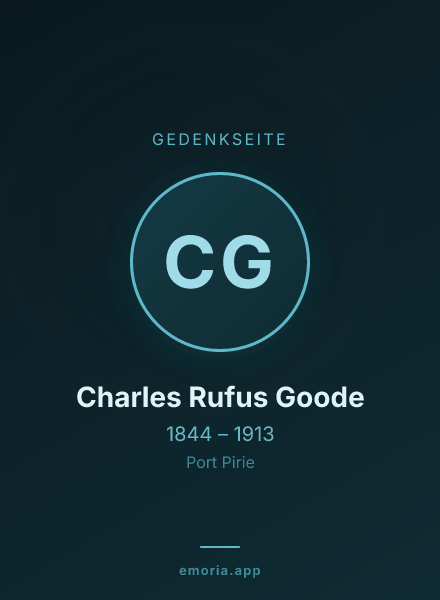 Gedenkportrait von Charles Rufus Goode