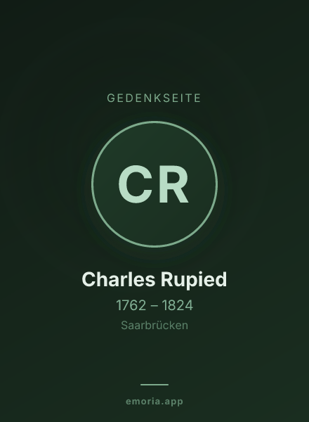 Gedenkportrait von Charles Rupied