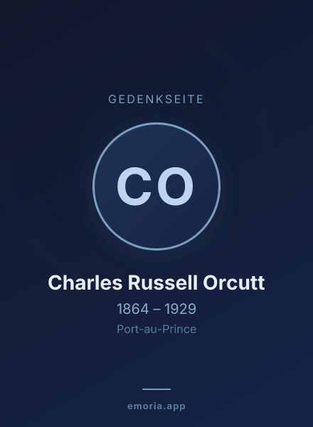 Gedenkportrait von Charles Russell Orcutt
