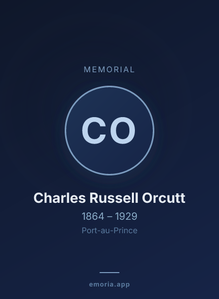 Memorial portrait of Charles Russell Orcutt
