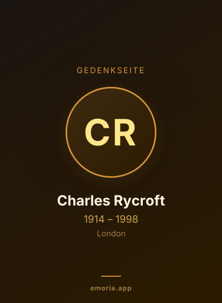 Gedenkportrait von Charles Rycroft