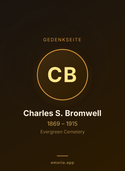 Gedenkportrait von Charles S. Bromwell