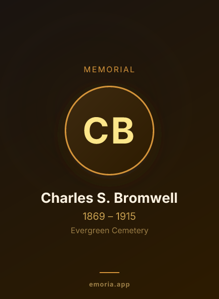 Memorial portrait of Charles S. Bromwell