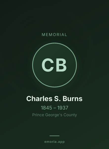 Memorial portrait of Charles S. Burns