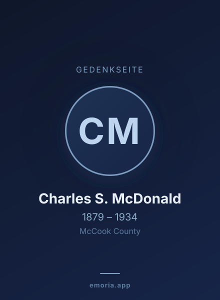 Gedenkportrait von Charles S. McDonald