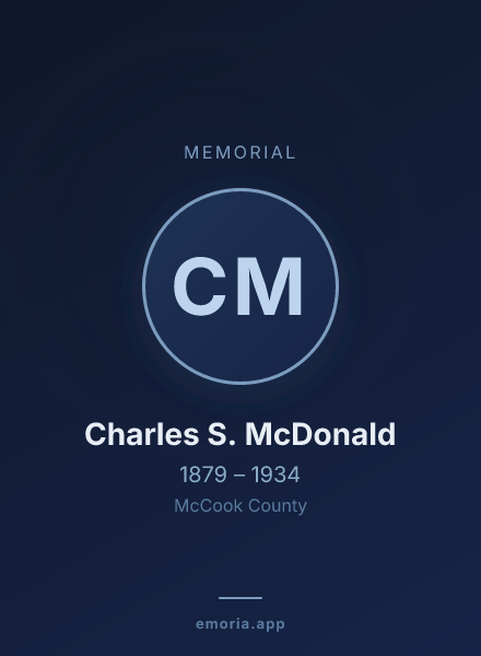 Memorial portrait of Charles S. McDonald
