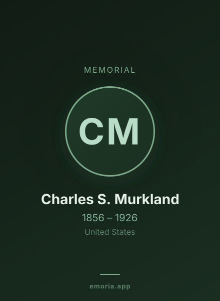 Memorial portrait of Charles S. Murkland