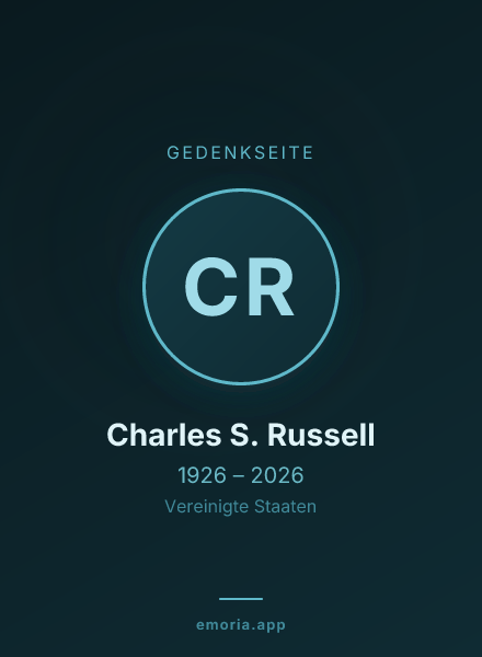 Gedenkportrait von Charles S. Russell