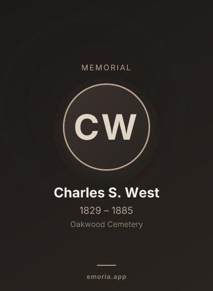 Memorial portrait of Charles S. West