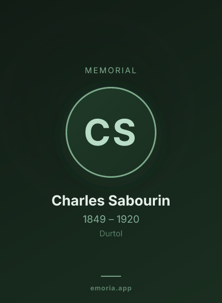 Memorial portrait of Charles Sabourin