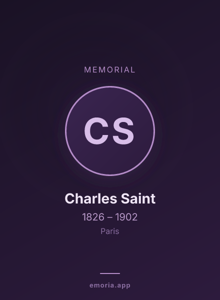 Memorial portrait of Charles Saint