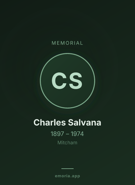 Memorial portrait of Charles Salvana