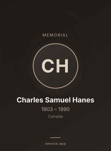 Memorial portrait of Charles Samuel Hanes