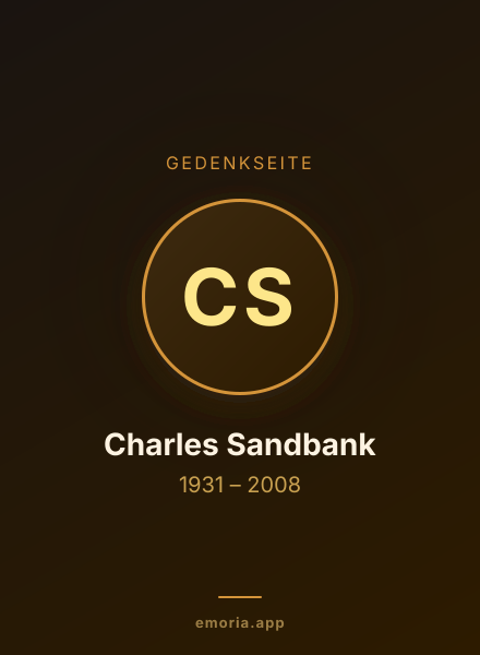 Gedenkportrait von Charles Sandbank
