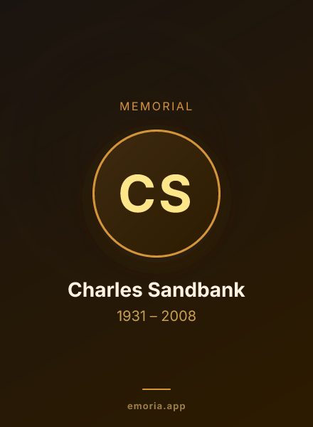 Memorial portrait of Charles Sandbank