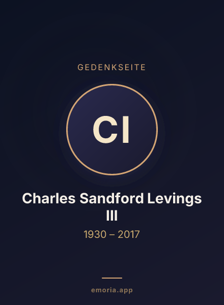 Gedenkportrait von Charles Sandford Levings III