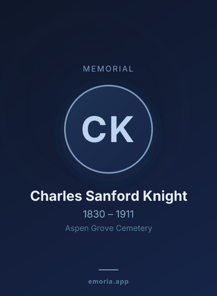 Memorial portrait of Charles Sanford Knight