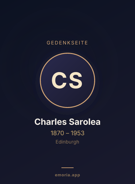 Gedenkportrait von Charles Sarolea
