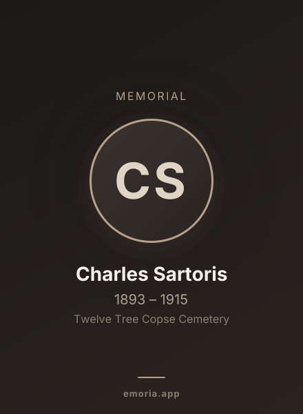 Memorial portrait of Charles Sartoris