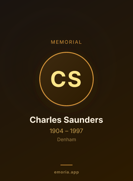 Memorial portrait of Charles Saunders
