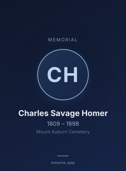 Memorial portrait of Charles Savage Homer