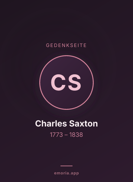 Gedenkportrait von Charles Saxton