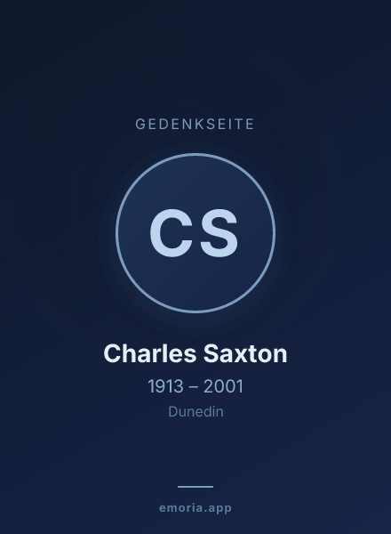 Gedenkportrait von Charles Saxton