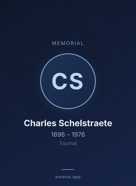 Memorial portrait of Charles Schelstraete