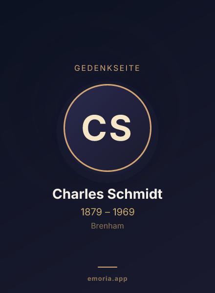Gedenkportrait von Charles Schmidt