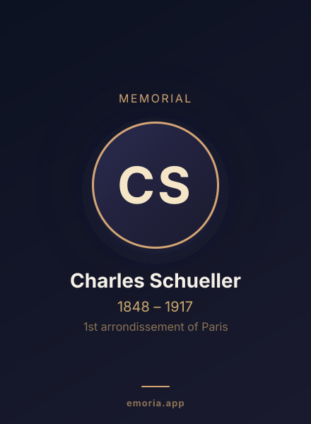 Memorial portrait of Charles Schueller