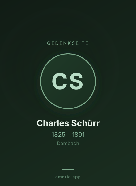 Gedenkportrait von Charles Schürr