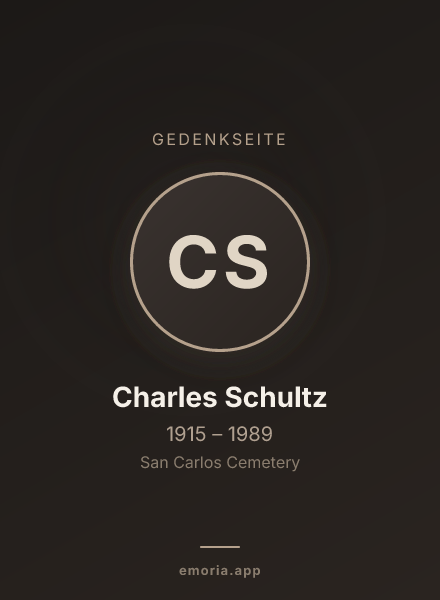 Gedenkportrait von Charles Schultz