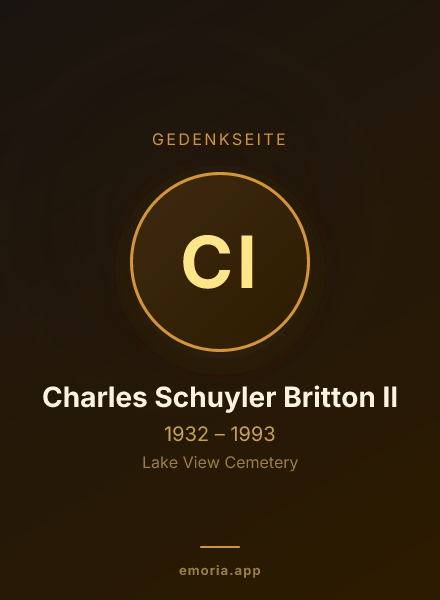 Gedenkportrait von Charles Schuyler Britton II