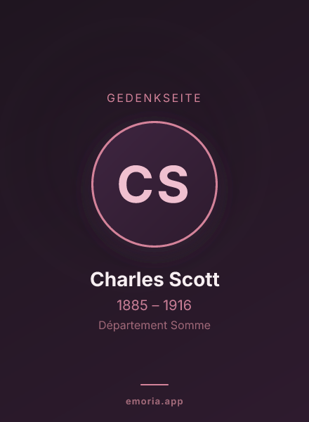 Gedenkportrait von Charles Scott