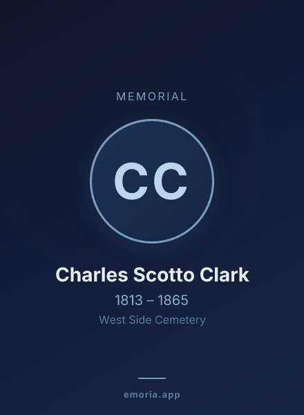 Memorial portrait of Charles Scotto Clark