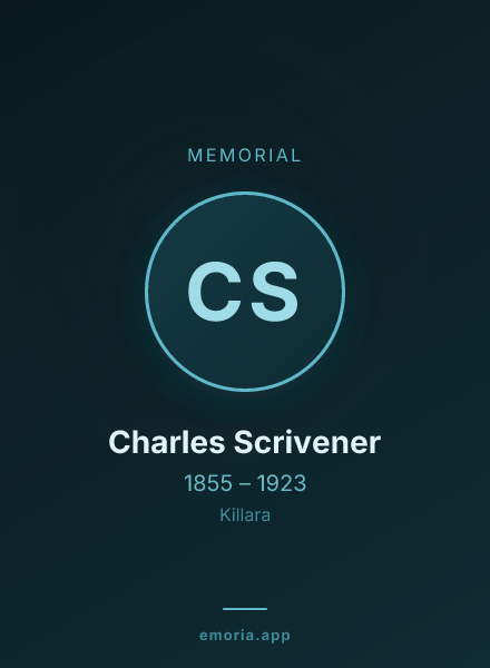Memorial portrait of Charles Scrivener