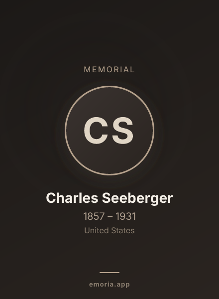 Memorial portrait of Charles Seeberger