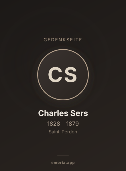 Gedenkportrait von Charles Sers