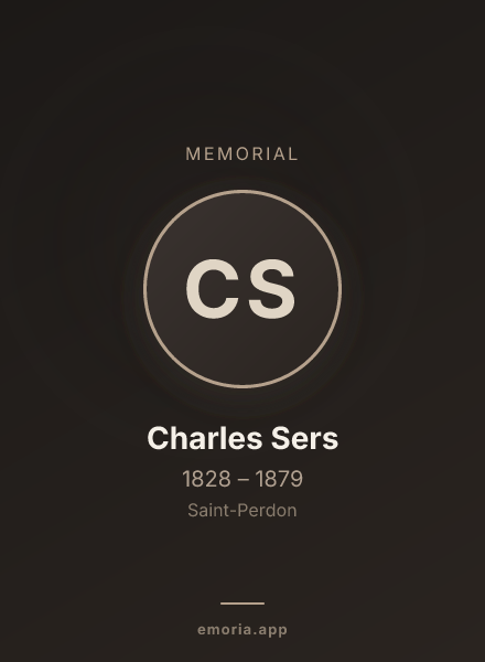 Memorial portrait of Charles Sers