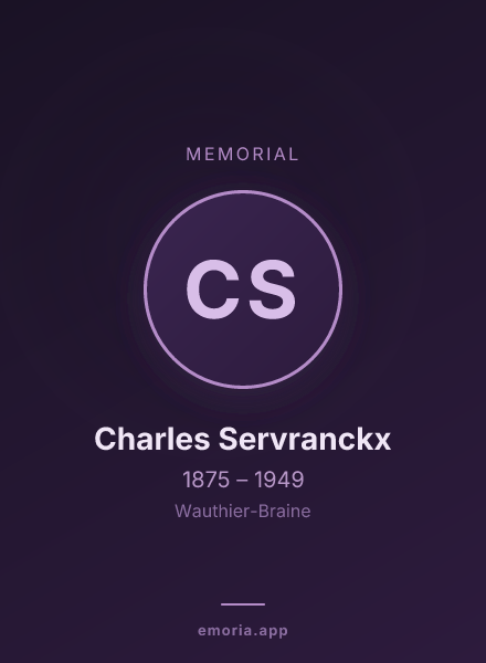 Memorial portrait of Charles Servranckx