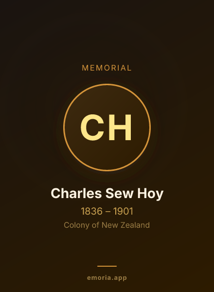 Memorial portrait of Charles Sew Hoy