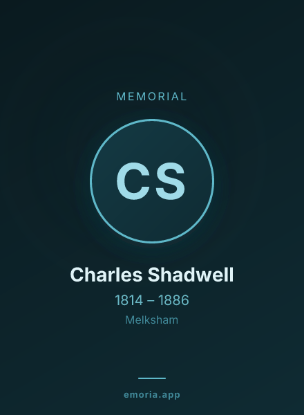 Memorial portrait of Charles Shadwell