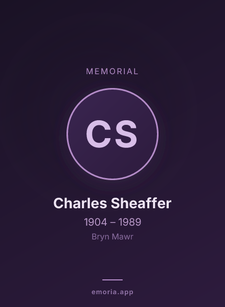 Memorial portrait of Charles Sheaffer