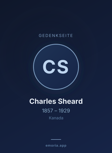Gedenkportrait von Charles Sheard