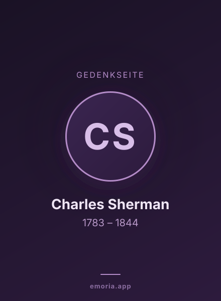 Gedenkportrait von Charles Sherman