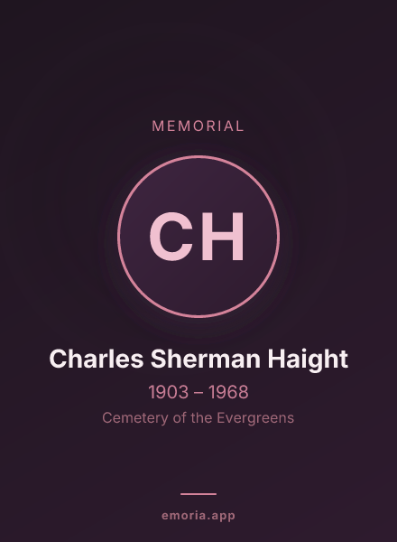 Memorial portrait of Charles Sherman Haight