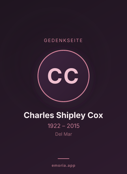 Gedenkportrait von Charles Shipley Cox