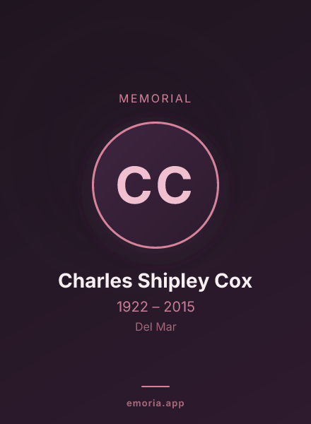 Memorial portrait of Charles Shipley Cox