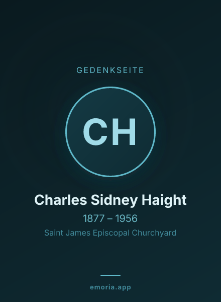 Gedenkportrait von Charles Sidney Haight